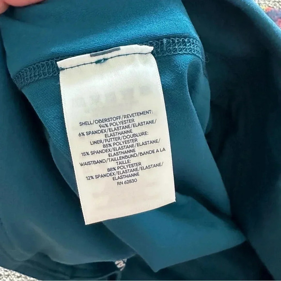 Lands' End Elastic Waist‎ Board Shorts Hybrid Spandex Undershorts Floral Large - Picture 9 of 10